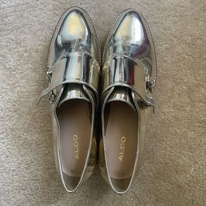 Gold Aldo platform shoes